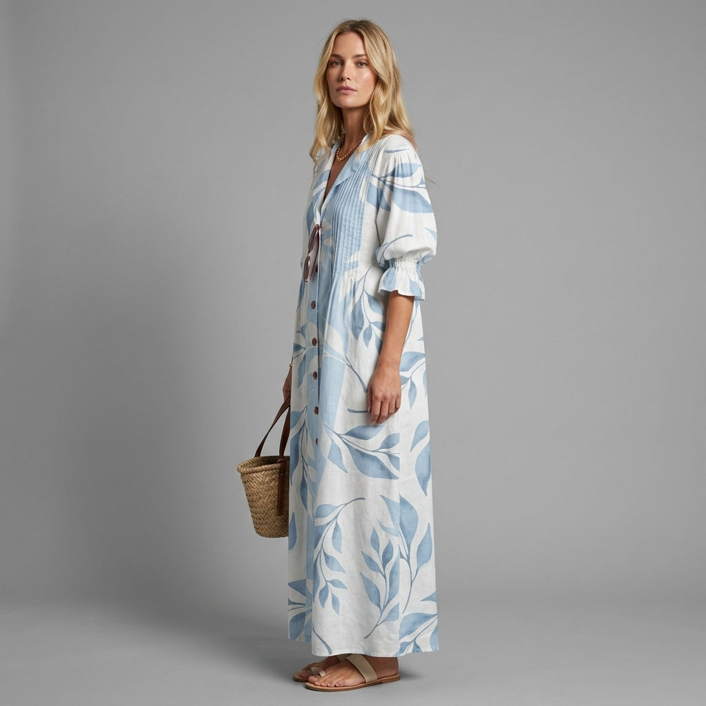 Paula | Printed Boho Maxi V-Neck Dress