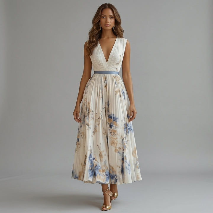 Rowella | Elegant Pleated Maxi Dress