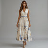 Rowella | Elegant Pleated Maxi Dress